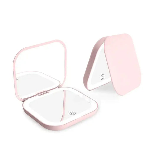 MirrorX Compact Make-up Spiegel met Verlichting en 2X Vergroting